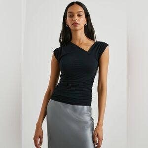 Rails Jaden Ruched Tank Top in Black